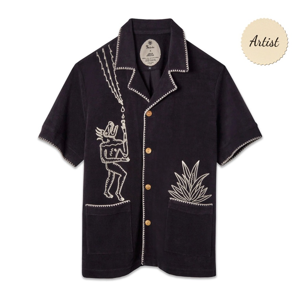 Tombolo Agua Mágica Cabana Shirt XXL | Oaxacan Mezcal Art & Organic Terry Cloth